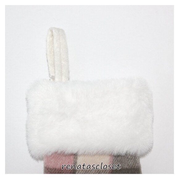 Gigi Seasons 7" Pink & Cream Plaid Mini Stocking NWT - Picture 5 of 7